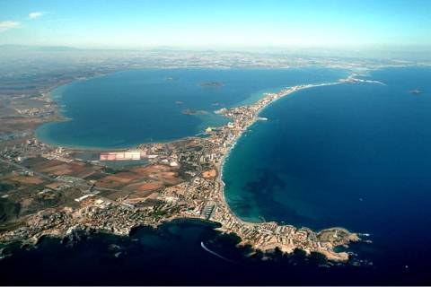 Vista aérea del Mar Menor.